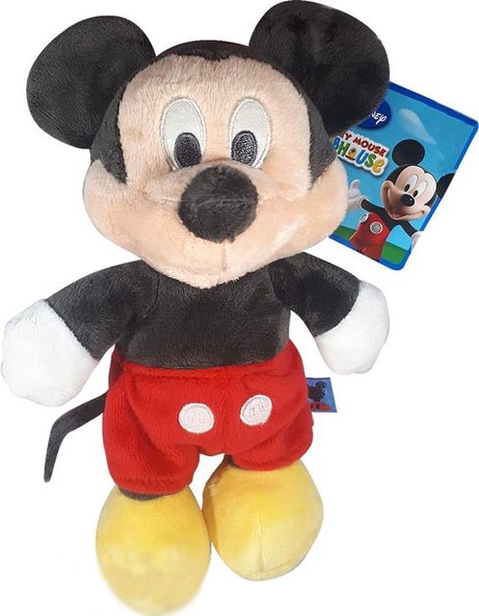 Mickey Mouse - Dinsey Junior Mickey Mouse Pluche Knuffel 24 cm {  Plush Toy | Speelgoed knuffelpop knuffeldier voor kinderen jongens meisjes Mickey Mouse Minnie Mouse Pluto Donald Duck}
